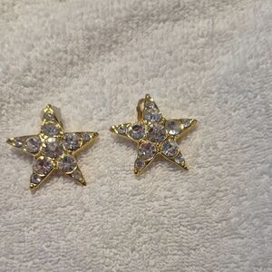 Gold Star Crystal Earrings